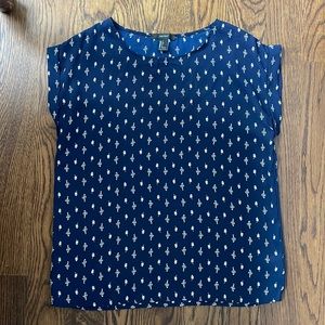 Forever 21 Blue & White Top